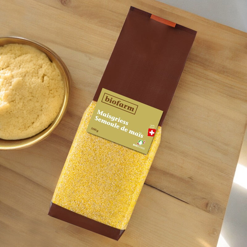 Semoule de maïs moyenne suisse BIO - 500g - Biofarm