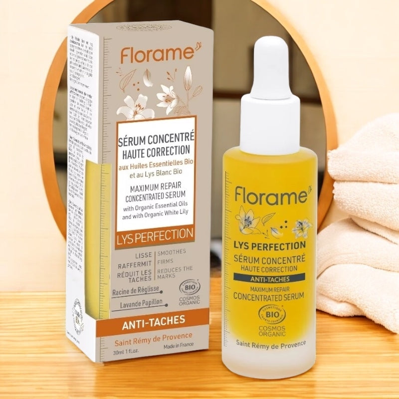 Sérum concentré haute correction BIO lys blanc - 30ml - Florame