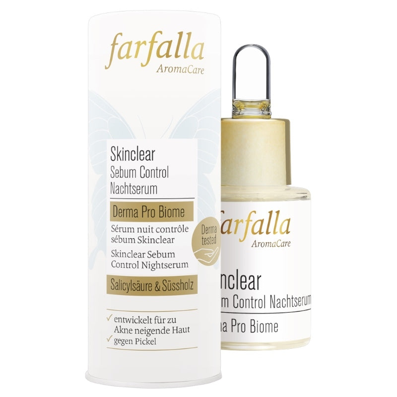 Bio-Salicylsäure-Nachtserum zur Talgregulierung – 15 ml – Farfalla