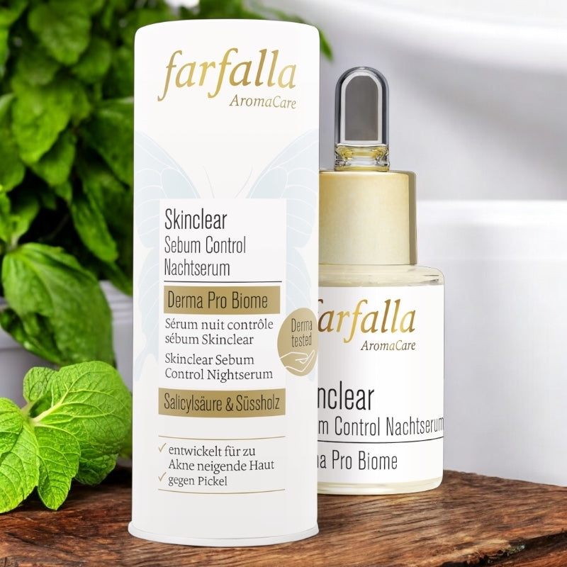 Bio-Salicylsäure-Nachtserum zur Talgregulierung – 15 ml – Farfalla