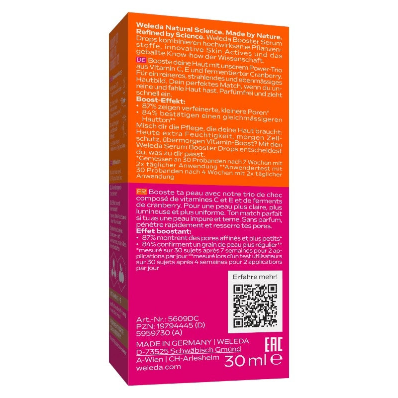 Bio-Cranberry- und Vitamin-Serum zur Porenverfeinerung – 30 ml – Weleda
