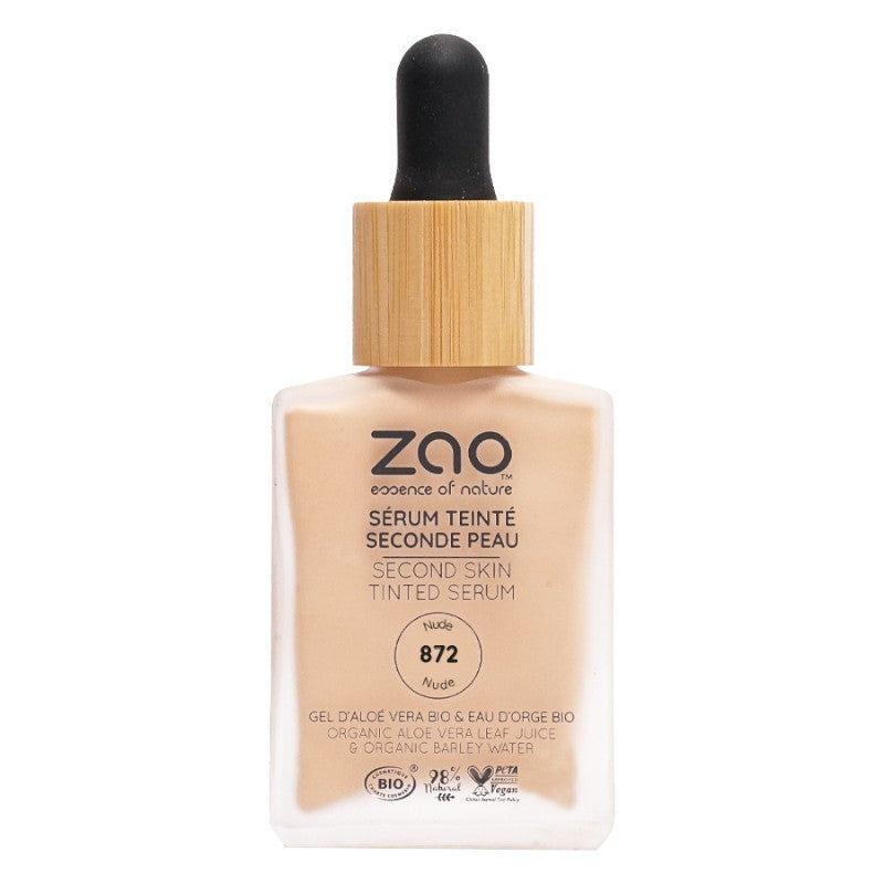 Sérum teinté seconde peau N°872 nude BIO - 30ml - Zao