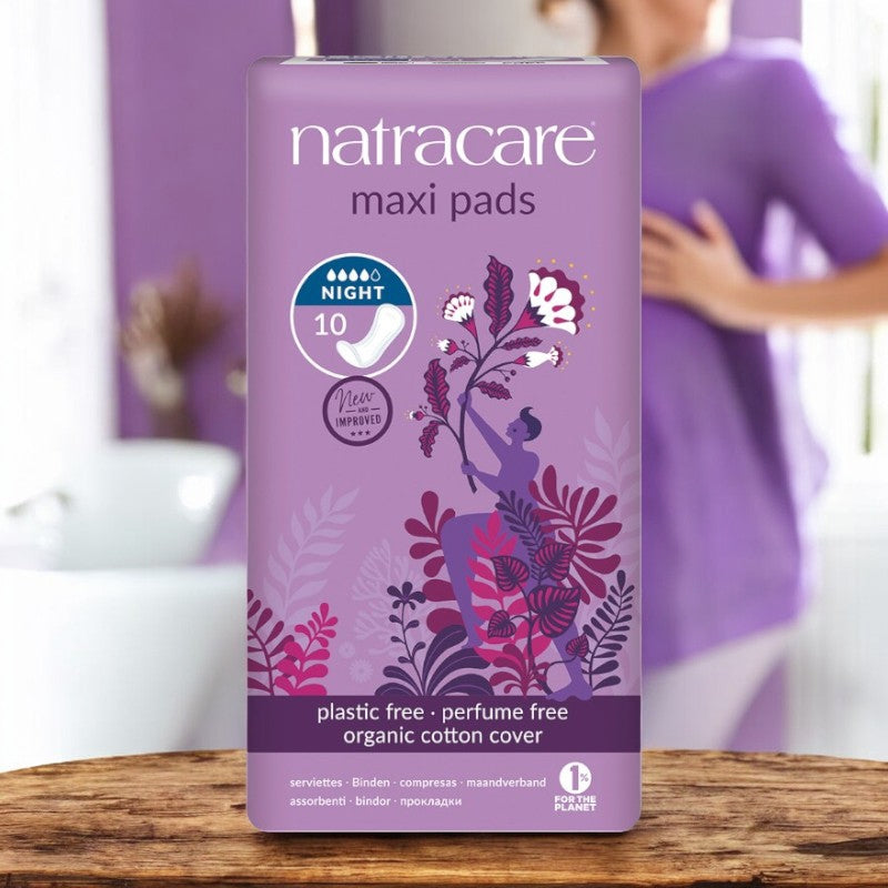 Natracare Bio-Nachtbinden für starke Blutungen – 10 Stück