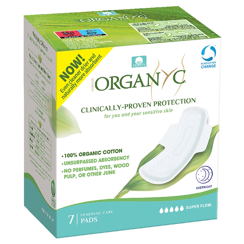 Organyc Bio-Nachtbinden &amp; Flügel – Sehr starke Blutung – 7 Stück