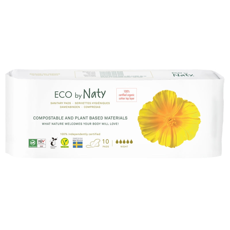 Serviettes hygieniques nuit eco flux tres fort 10 pieces naty 3