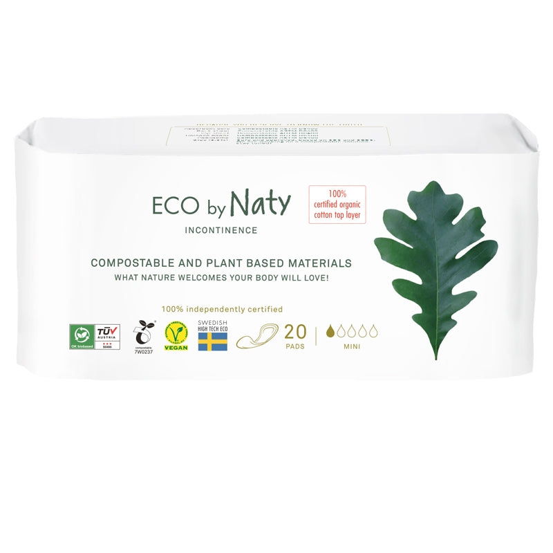 Mini ECO Inkontinenz-Einlagen für leichte Inkontinenz – 20er-Packung – Naty