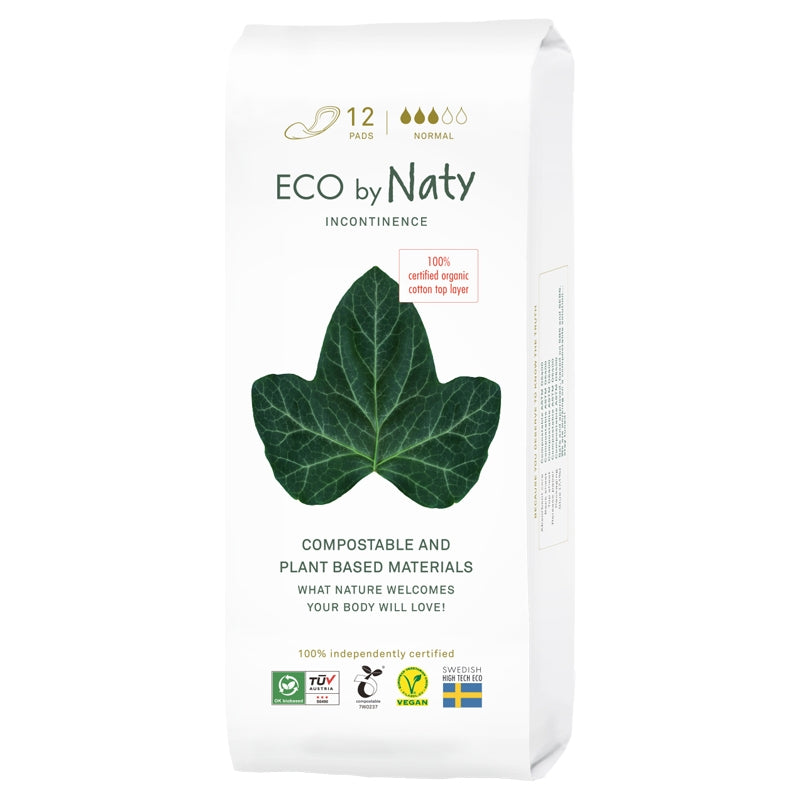 Normale ECO Inkontinenz-Einlagen für mittlere Inkontinenzstärke – 12er-Packung – Naty