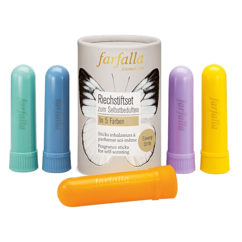 Set sticks inhalateurs de 5 couleurs - Farfalla