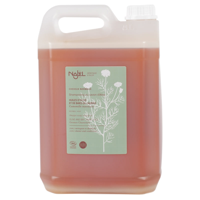 Shampooing 2 en 1 cheveux normaux BIO savon d'Alep & camomille - 5l - Najel