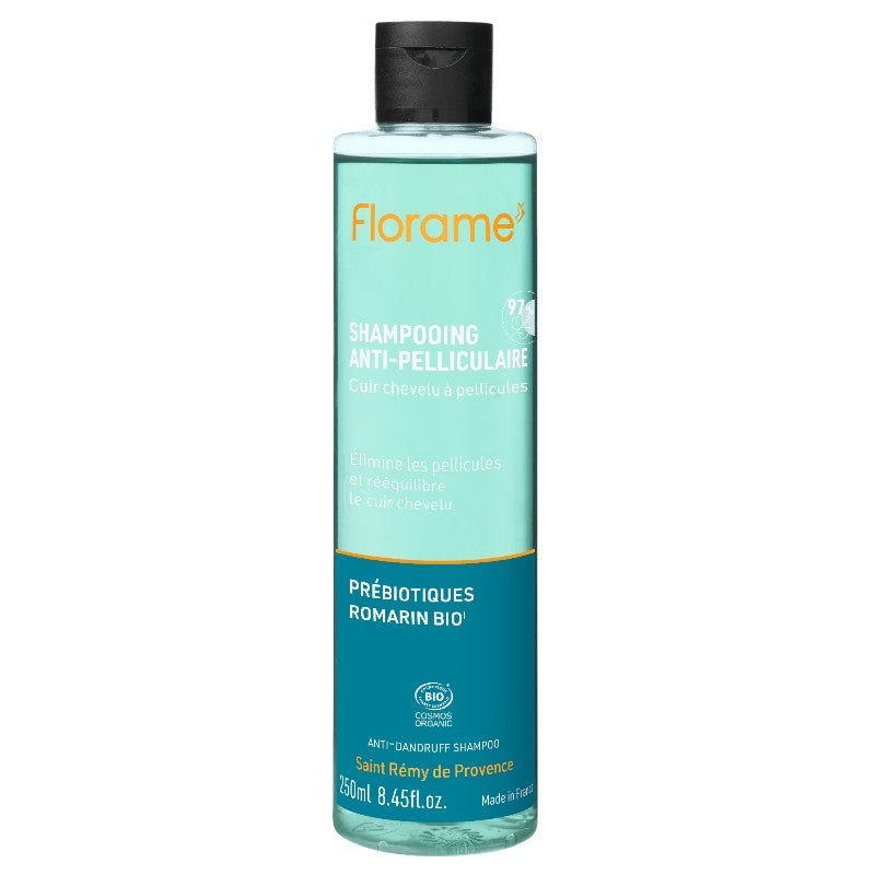 Florame Bio-Anti-Schuppen-Shampoo mit Präbiotika und Rosmarin – 250 ml