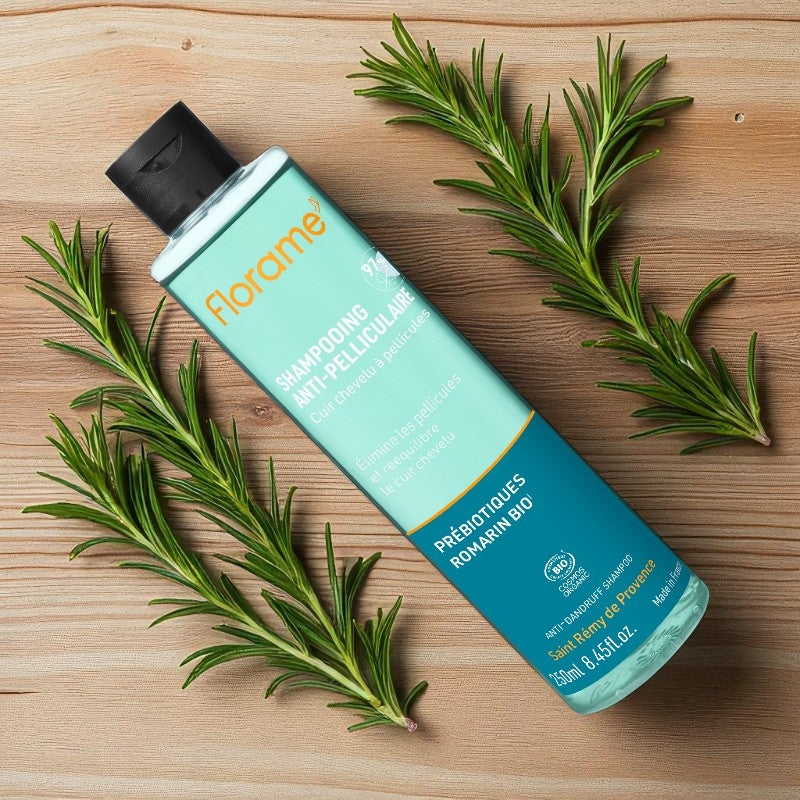Florame Bio-Anti-Schuppen-Shampoo mit Präbiotika und Rosmarin – 250 ml