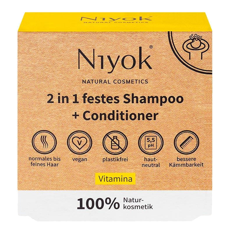 Vitamina Natürliches festes Shampoo &amp; Conditioner - 80 g - Niyok