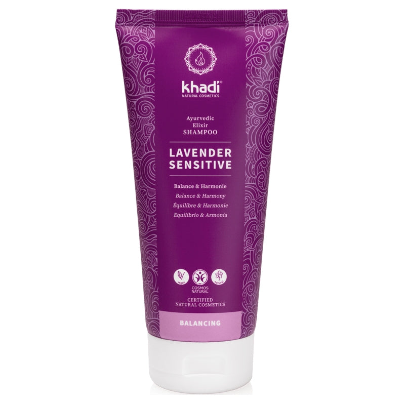 Khadi Natürliches Lavendel-Shampoo für empfindliche Haut (Ayurveda) – 200 ml