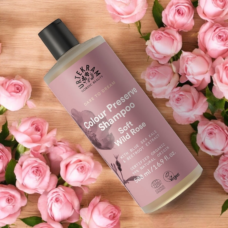 Bio-Shampoo in Rosa für coloriertes Haar - 500 ml - Urtekram