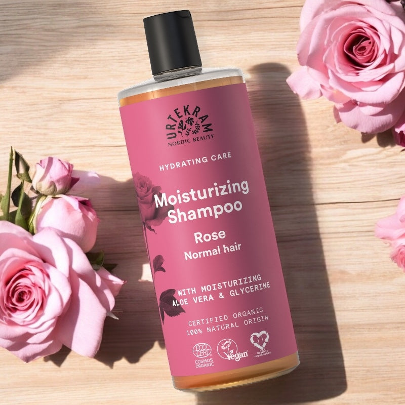 Bio-Shampoo in Rosa für normales Haar - 500 ml - Urtekram