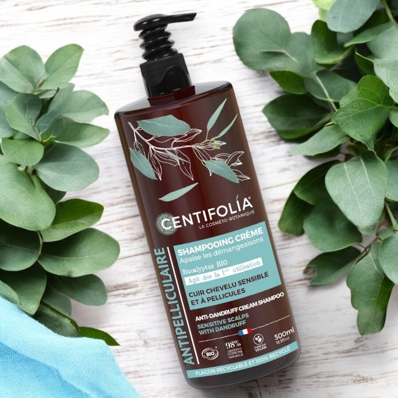 Shampooing crème antipelliculaire BIO eucalyptus - 500ml - Centifolia