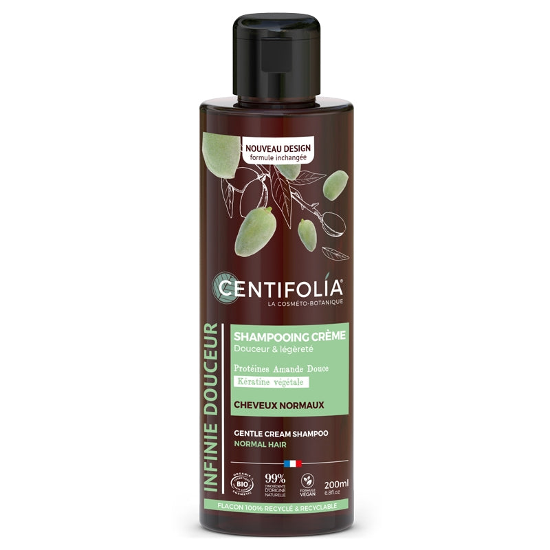 Shampooing crème cheveux normaux BIO amande & camélia - 200ml - Centifolia