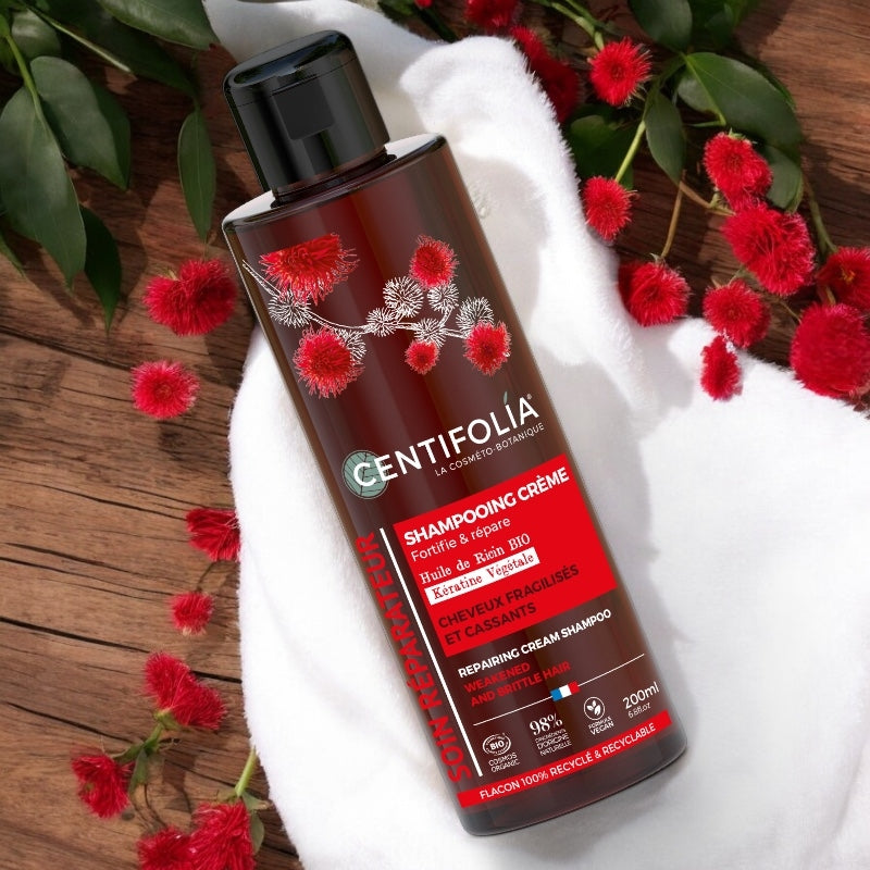 Shampooing crème réparateur BIO ricin & kératine - 200ml - Centifolia