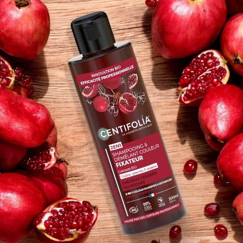 Shampooing & démêlant couleur BIO grenade - 200ml - Centifolia