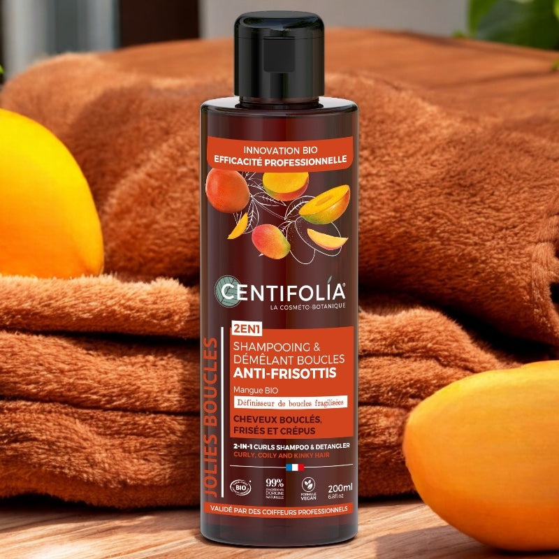 Shampooing & démêlant jolies boucles BIO mangue - 200ml - Centifolia