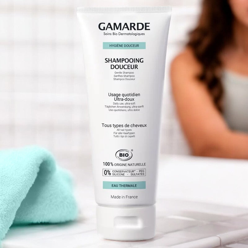 Gamarde Bio-Sanftes Shampoo mit Niaouli und Thermalwasser – 200 g