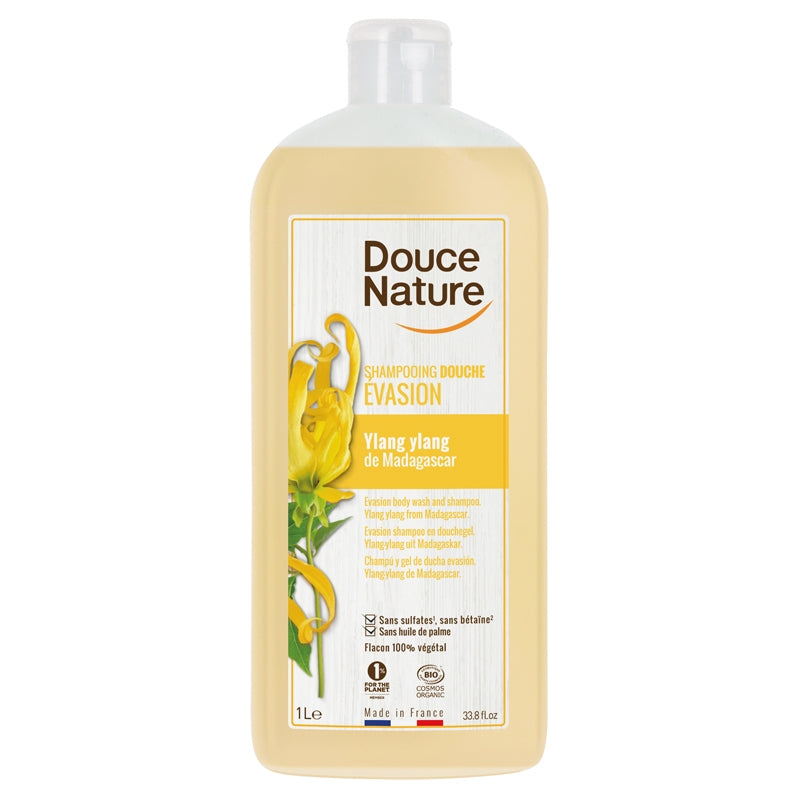 Bio-Duschshampoo mit Ylang-Ylang – 1 l – Douce Nature