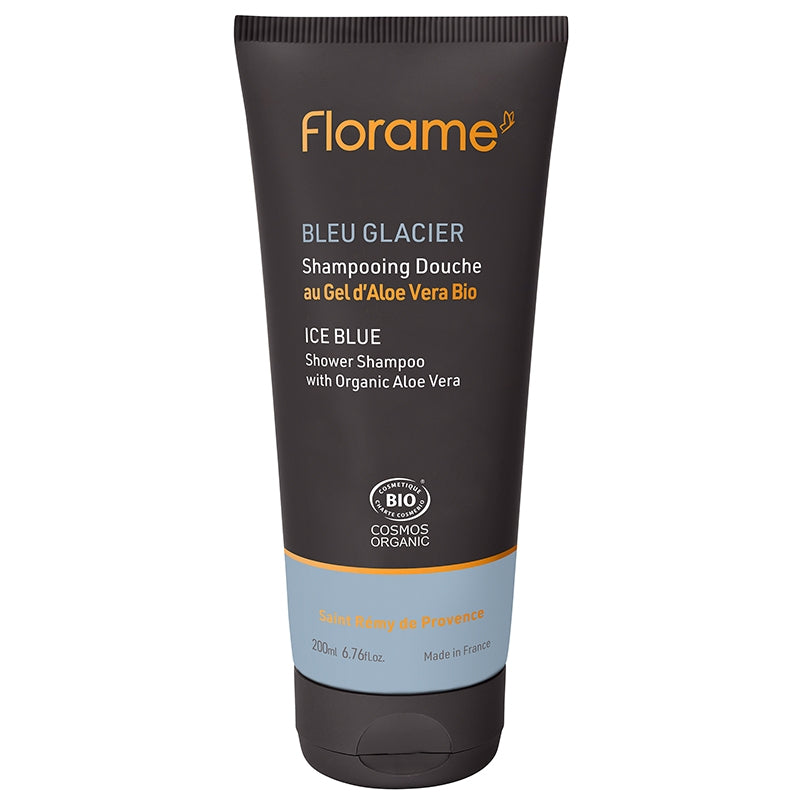 Florame Bio-Duschshampoo für Männer, Gletscherblau – 200 ml