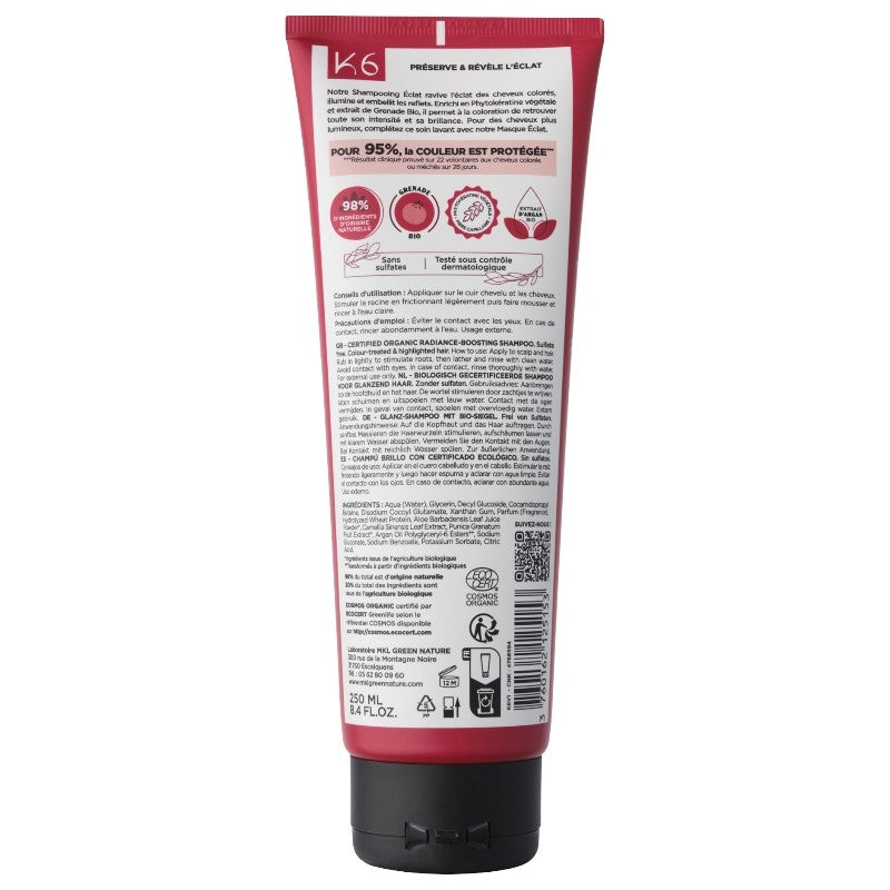 Shampooing éclat BIO grenade - 250ml - MKL Green Nature