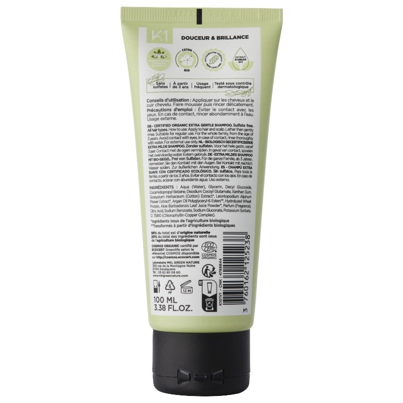 Besonders mildes Bio-Baumwoll-Shampoo – 100 ml – MKL Green Nature