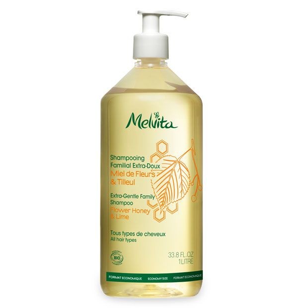 Besonders mildes Bio-Familienshampoo mit Honig und Lindenblüte – 1 l – Melvita