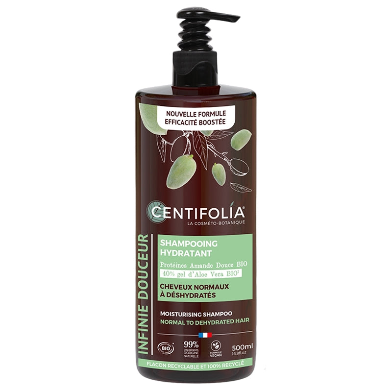 Shampooing hydratant BIO amande & aloe vera - 500ml - Centifolia