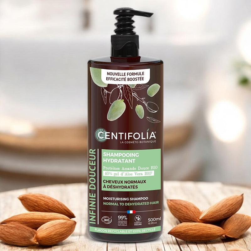 Shampooing hydratant BIO amande & aloe vera - 500ml - Centifolia
