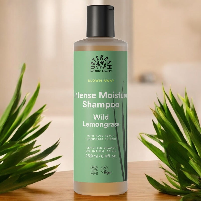 Bio-Feuchtigkeitsshampoo mit Zitronengras – 250 ml – Urtekram