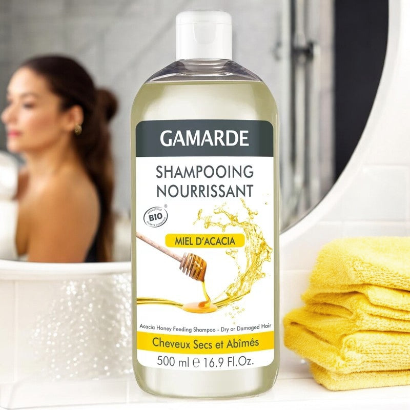 Shampooing nourrissant BIO miel d'acacia & eau thermale - 500ml - Gamarde