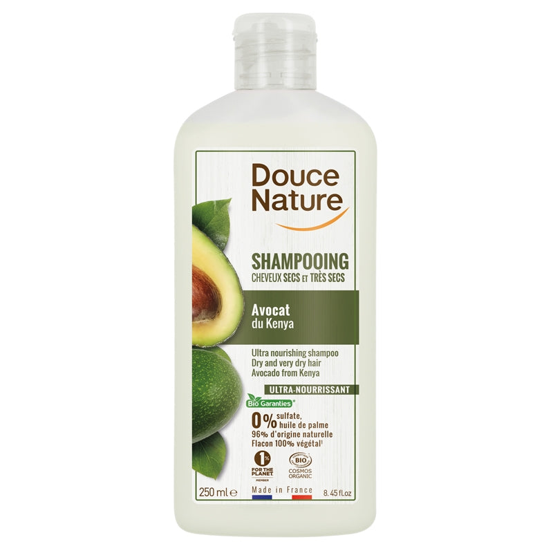 Pflegendes Shampoo für trockenes Haar mit Bio-Avocado – 250 ml – Douce Nature