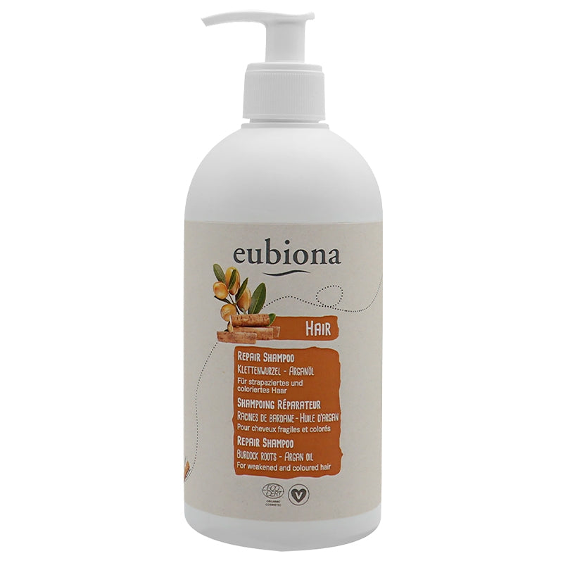 Bio-Reparatur-Shampoo mit Klettenwurzel und Arganöl – 500 ml – Eubiona