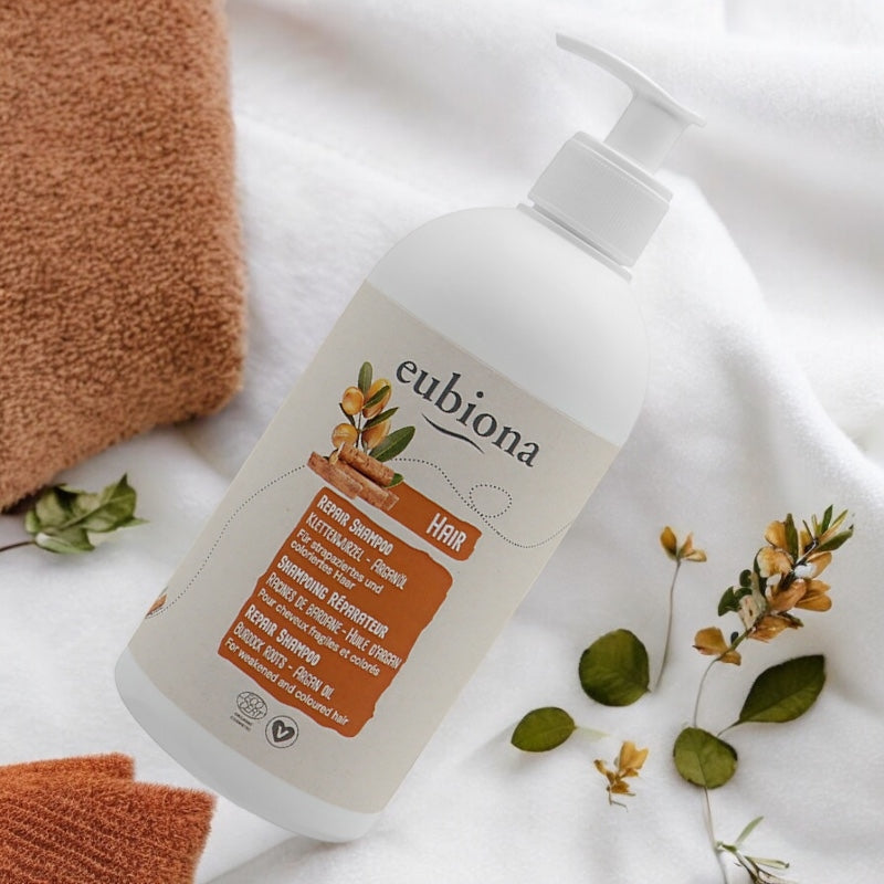 Bio-Reparatur-Shampoo mit Klettenwurzel und Arganöl – 500 ml – Eubiona