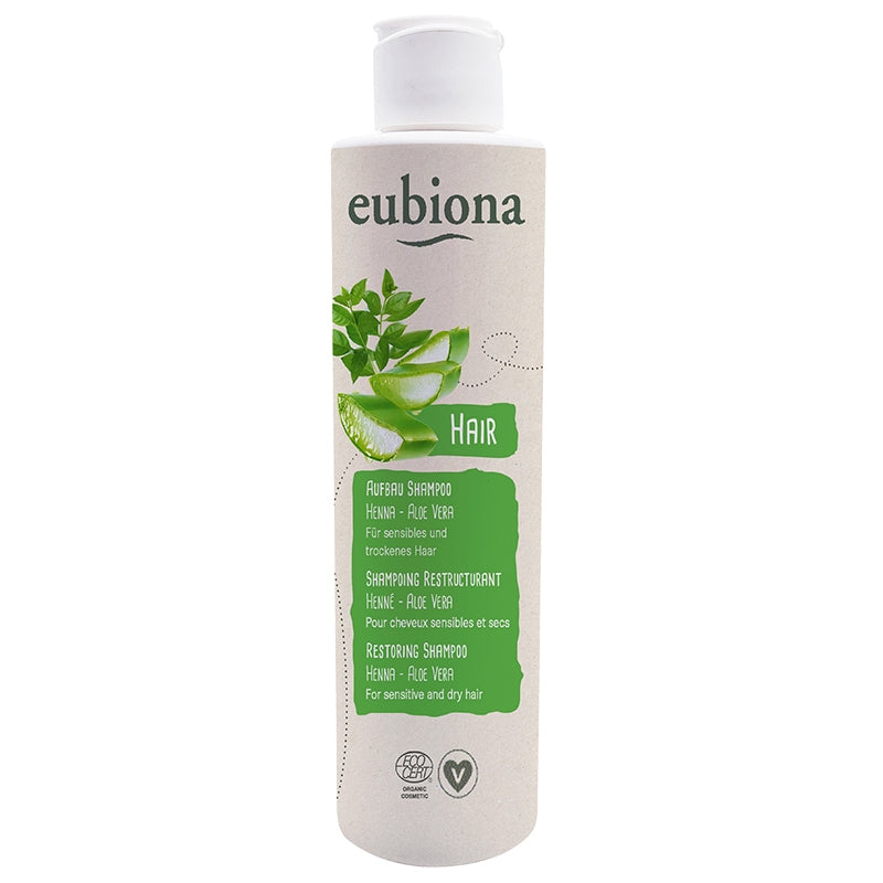 Bio-Restrukturierungsshampoo mit Henna und Aloe Vera – 200 ml – Eubiona