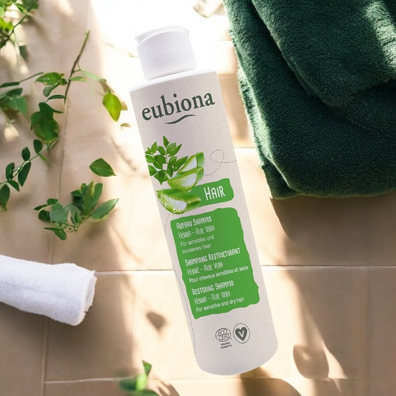 Bio-Restrukturierungsshampoo mit Henna und Aloe Vera – 200 ml – Eubiona