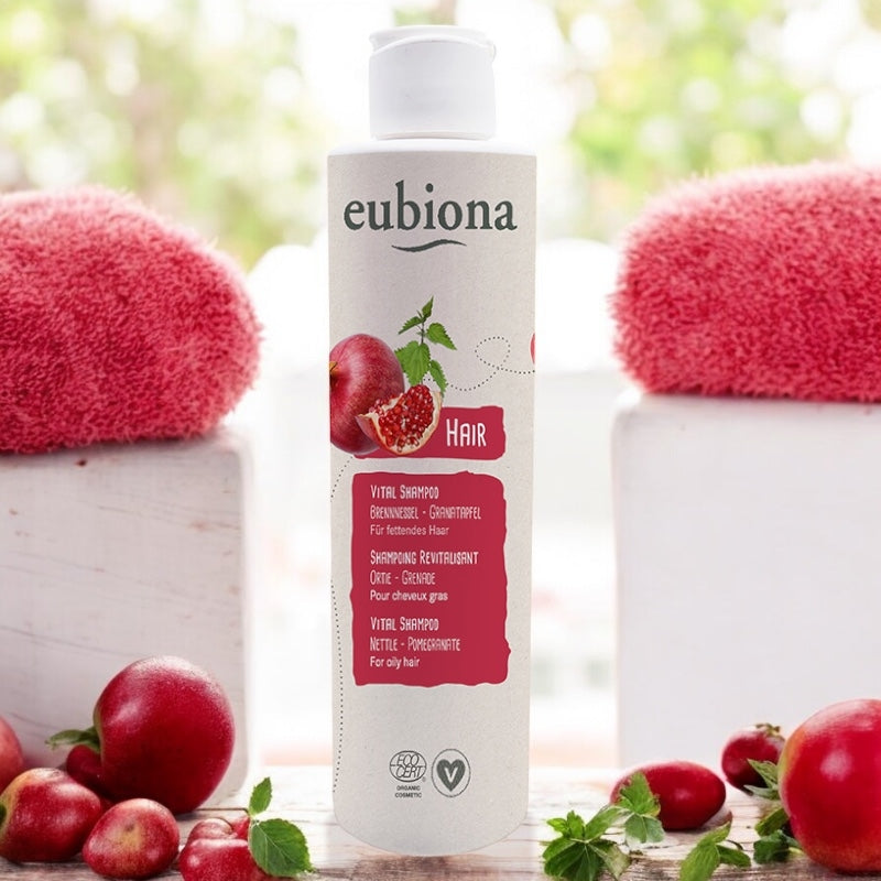 Revitalisierendes Bio-Shampoo mit Brennnessel und Granatapfel – 200 ml – Eubiona