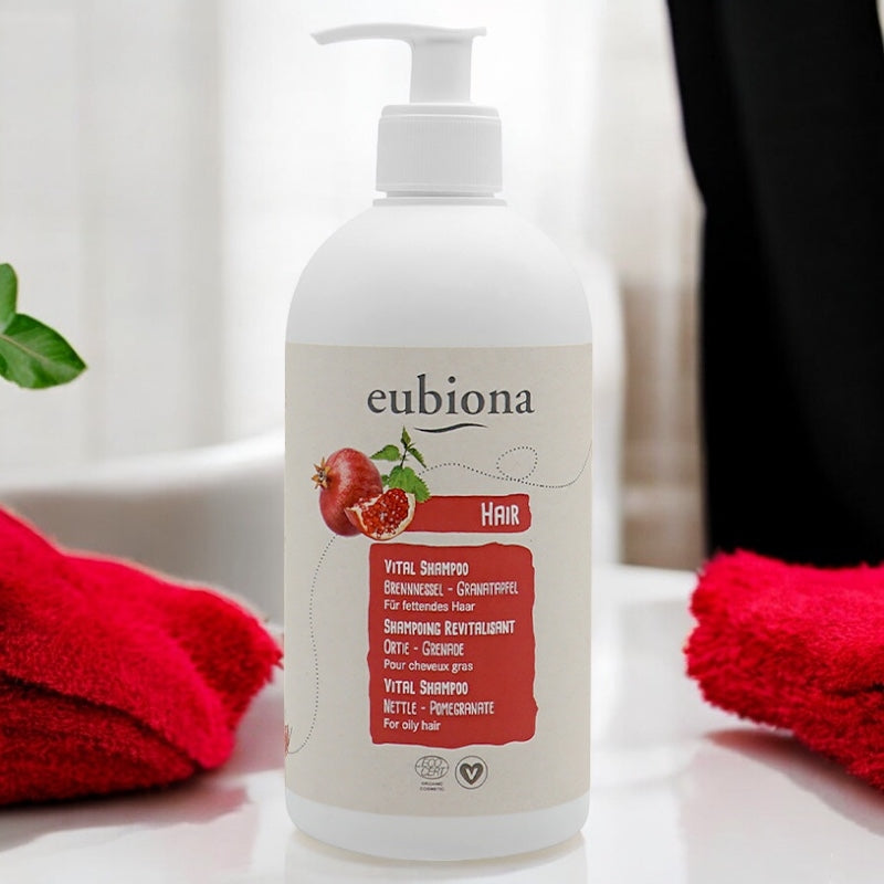 Revitalisierendes Bio-Shampoo mit Brennnessel und Granatapfel – 500 ml – Eubiona