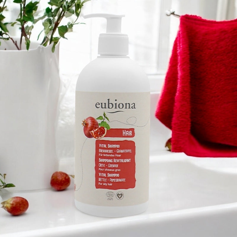 Shampooing revitalisant BIO ﻿ortie & grenade - 500ml - Eubiona
