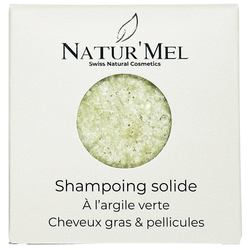 Festes grünes Ton-Shampoo - 90 g - Natur'Mel