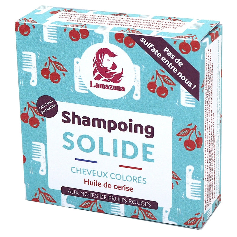 Shampooing solide cheveux colores huile de cerise 70 ml lamazuna 3
