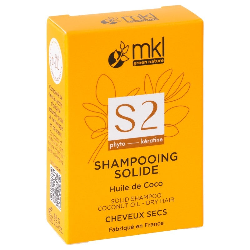 Shampooing solide cheveux secs naturel coco - 65g - MKL Green Nature