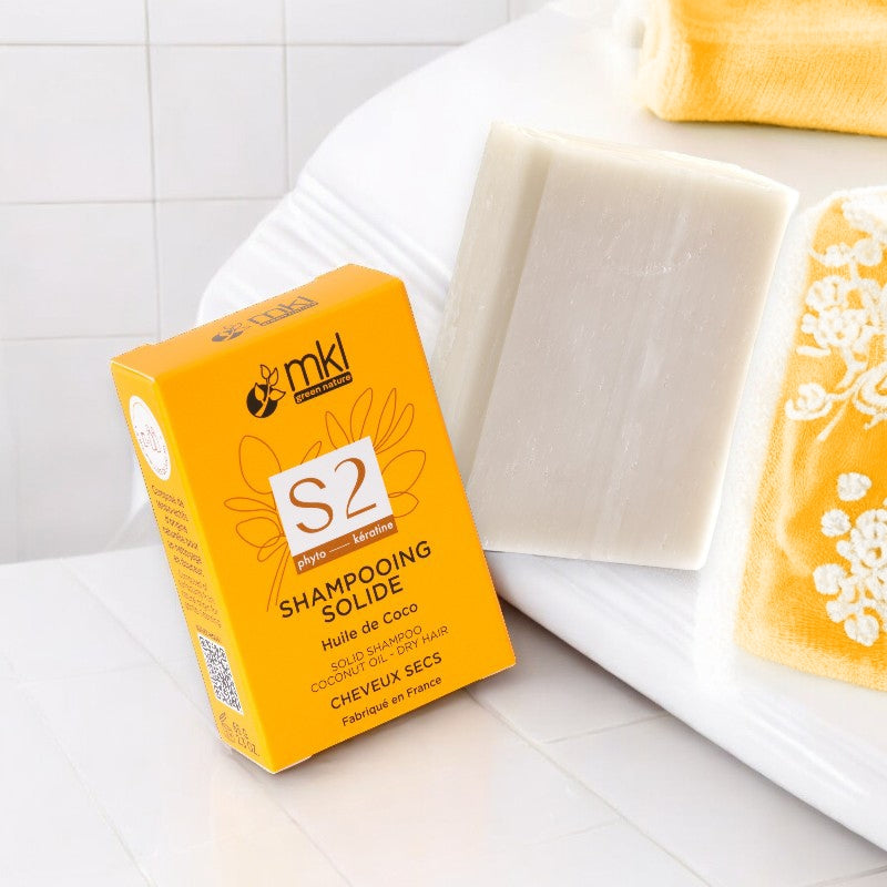 Shampooing solide cheveux secs naturel coco - 65g - MKL Green Nature