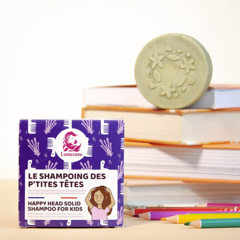 Lamazuna Natürliches festes Shampoo für Kinder mit Lavendel und Teebaumöl – 70 ml
