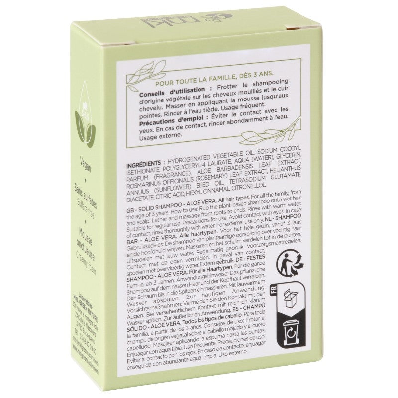 Shampooing solide extra doux naturel aloe vera - 65g - MKL Green Nature