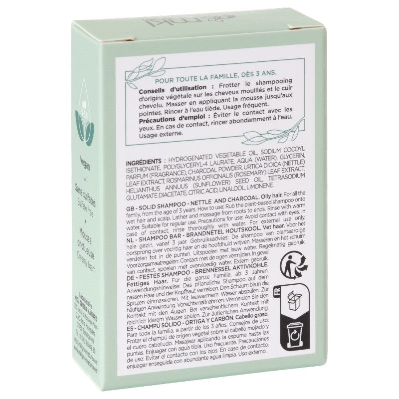 Shampooing solide purifiant naturel charbon actif 65 g mkl green nature 5