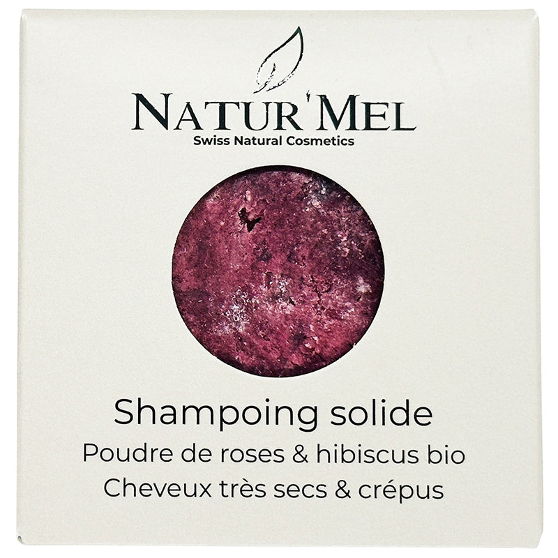 Shampooing solide rose & hibiscus - 90g - Natur'Mel